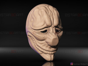 hoxton mask - payday 2 mask - halloween cosplay mask 3d print model Modelo de impresión 3D