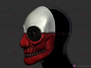 wolf mask - payday 2 mask - halloween cosplay mask 3d print model 3D Print Model