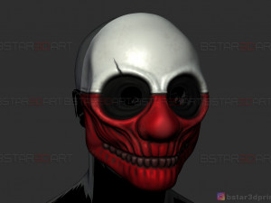 wolf mask - payday 2 mask - halloween cosplay mask 3d print model Modèles 3D en vedette