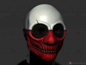 wolf mask - payday 2 mask - halloween cosplay mask 3d print model 3D Print Model