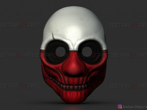 wolf mask - payday 2 mask - halloween cosplay mask 3d print model Modèles 3D en vedette