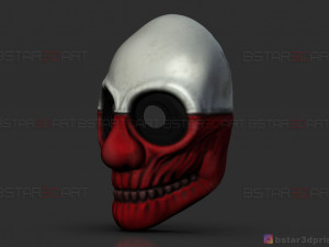 wolf mask - payday 2 mask - halloween cosplay mask 3d print model Modèles 3D en vedette