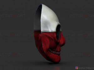 wolf mask - payday 2 mask - halloween cosplay mask 3d print model 3D Print Model
