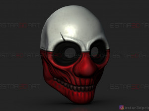 wolf mask - payday 2 mask - halloween cosplay mask 3d print model Modèles 3D en vedette