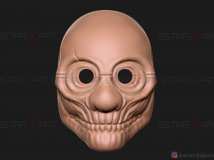 wolf mask - payday 2 mask - halloween cosplay mask 3d print model Modèles 3D en vedette