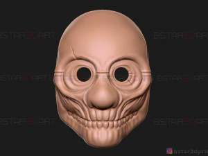 wolf mask - payday 2 mask - halloween cosplay mask 3d print model 3D Print Model