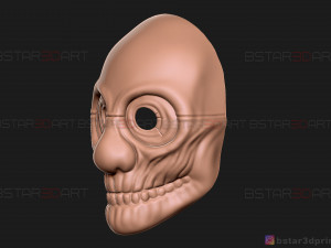 wolf mask - payday 2 mask - halloween cosplay mask 3d print model Modèles 3D en vedette