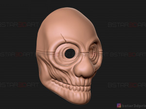 wolf mask - payday 2 mask - halloween cosplay mask 3d print model Modèles 3D en vedette