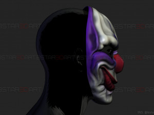 chains mask - payday 2 mask - halloween cosplay mask Modello di stampa 3D