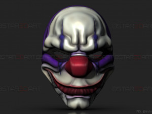 chains mask - payday 2 mask - halloween cosplay mask Modello di stampa 3D