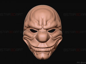 chains mask - payday 2 mask - halloween cosplay mask Modello di stampa 3D