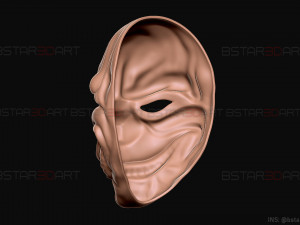 chains mask - payday 2 mask - halloween cosplay mask Modello di stampa 3D