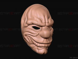 chains mask - payday 2 mask - halloween cosplay mask Modello di stampa 3D