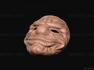 chains mask - payday 2 mask - halloween cosplay mask Modello di stampa 3D