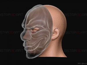 chains mask - payday 2 mask - halloween cosplay mask Modello di stampa 3D