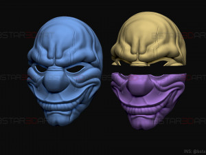 chains mask - payday 2 mask - halloween cosplay mask Modello di stampa 3D