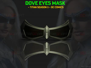 dove eyes mask - titans ss3 - dc comics 3d print model 3D Принт Модель