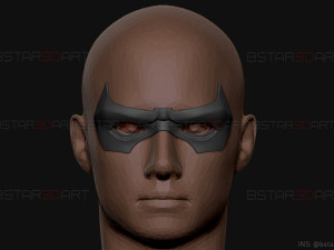 nightwing eyes mask - titans season 3 - dc comics cosplay 3d print model Modello di stampa 3D