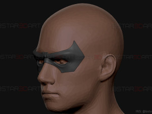 nightwing eyes mask - titans season 3 - dc comics cosplay 3d print model Modello di stampa 3D