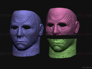 michael myers mask - dead by daylight - friday 13th - halloween cosplay Modelo de Impressão 3D