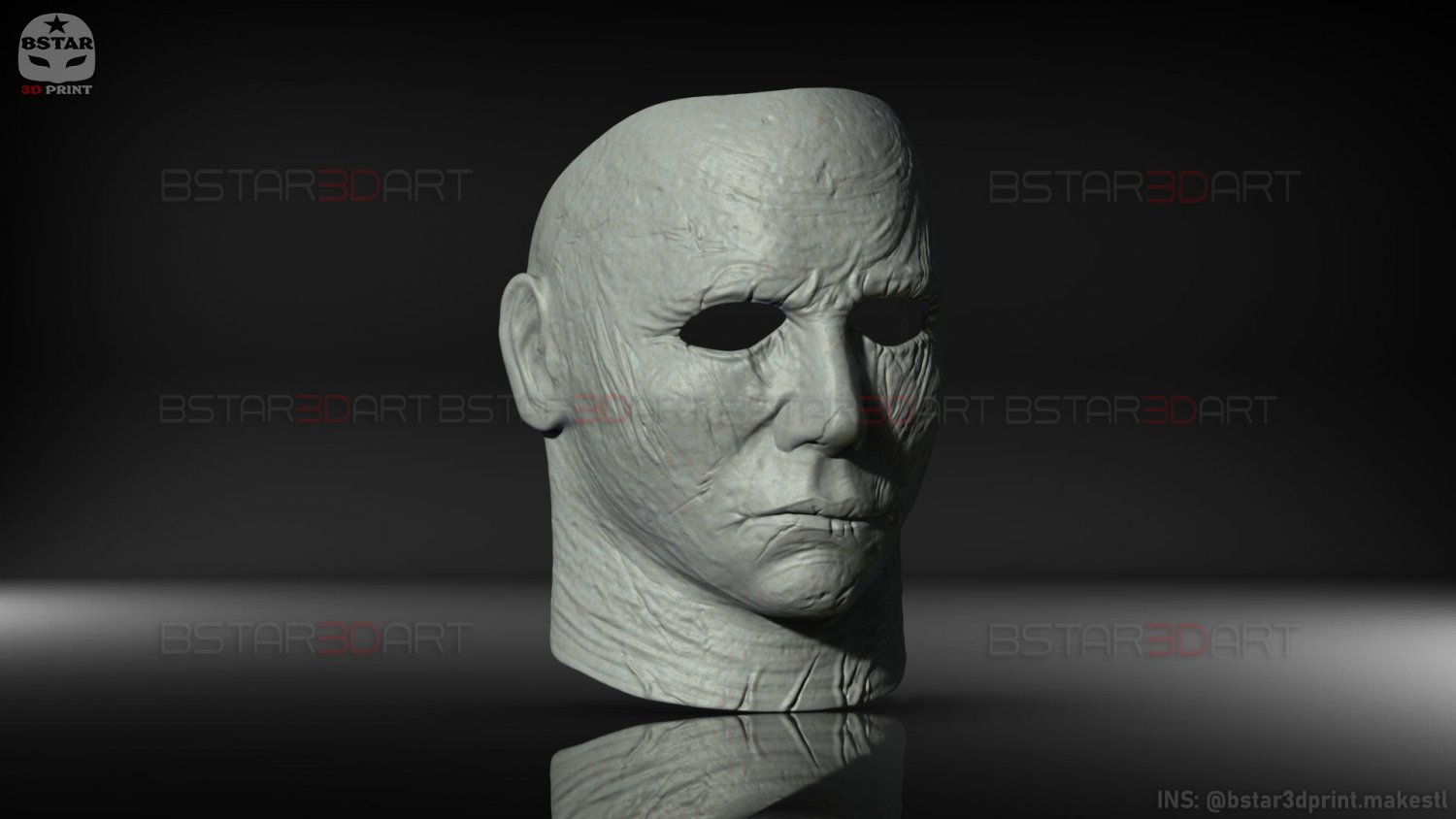 michael myers mask - dead daylight - friday 13th - halloween 3D Print Model in Toys 3DExport