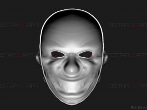 zombie bloody clown mask - scary halloween cosplay 3d print model 3D प्रिंट मॉडल