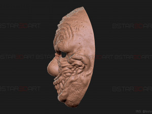 zombie bloody clown mask - scary halloween cosplay 3d print model 3D प्रिंट मॉडल