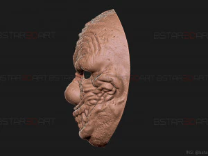 zombie bloody clown mask - scary halloween cosplay 3d print model 3D Print Model