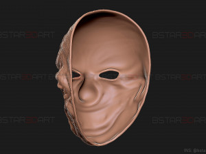 zombie bloody clown mask - scary halloween cosplay 3d print model 3D प्रिंट मॉडल