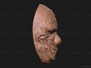 zombie bloody clown mask - scary halloween cosplay 3d print model 3D प्रिंट मॉडल