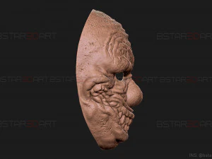 zombie bloody clown mask - scary halloween cosplay 3d print model 3D Print Model
