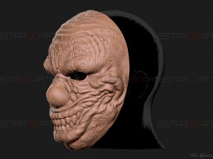zombie bloody clown mask - scary halloween cosplay 3d print model 3D Print Model