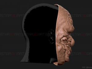 zombie bloody clown mask - scary halloween cosplay 3d print model 3D प्रिंट मॉडल