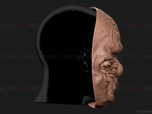 zombie bloody clown mask - scary halloween cosplay 3d print model 3D Print Model