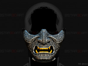 ghost of tsushima - ghost mask carved - samurai cosplay mask Modello di stampa 3D