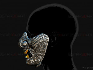 ghost of tsushima - ghost mask carved - samurai cosplay mask Modello di stampa 3D