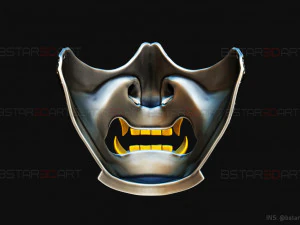 ghost of tsushima - ghost mask carved - samurai cosplay mask 3D Print Model