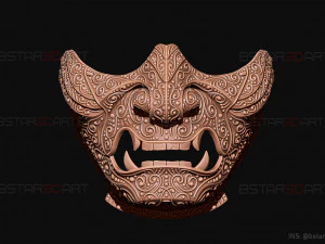 ghost of tsushima - ghost mask carved - samurai cosplay mask 3D Print Model