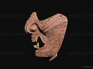 ghost of tsushima - ghost mask carved - samurai cosplay mask Modello di stampa 3D