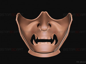 ghost of tsushima - ghost mask carved - samurai cosplay mask Modello di stampa 3D