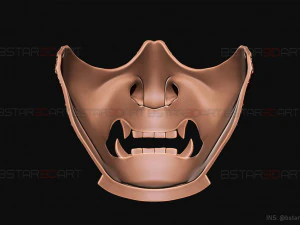ghost of tsushima - ghost mask carved - samurai cosplay mask 3D Print Model