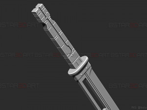 hawkeye katana sword - clint barton - avenger marvel comics 3d print model Model Cetak 3D