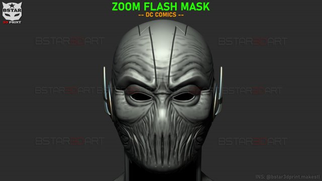 zoom flash mask - hunter zolomon cosplay - dc comics 3d print model 3D प्रिंट मॉडल .c4d .max .obj .3ds .fbx .stl .blend