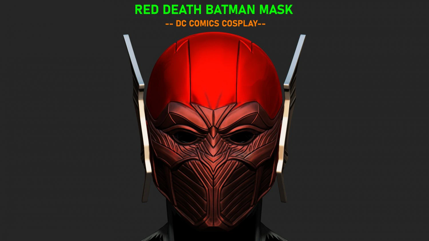 red death batman mask - flash mask - dc comics 3d print model 3D Print Model .c4d .max .obj .3ds .fbx .stl .blend 