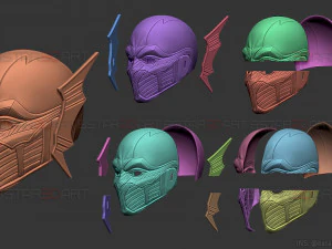 red death batman mask - flash mask - dc comics 3d print model 3D Print Model