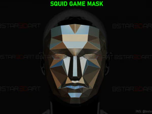 m&aacute;scara de jogo de lula - m&aacute;scara de pol&iacute;gono cosplay modelo de impress&atilde;o 3D Modelo de Impressão 3D