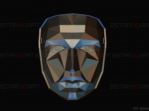 squid game mask - polygon mask cosplay 3d print model 3D Print Model