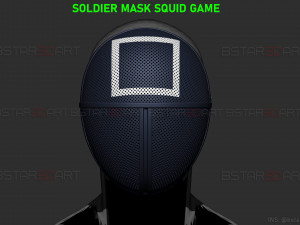 soldier mask - squid game mask cosplay 3d print model 3D प्रिंट मॉडल