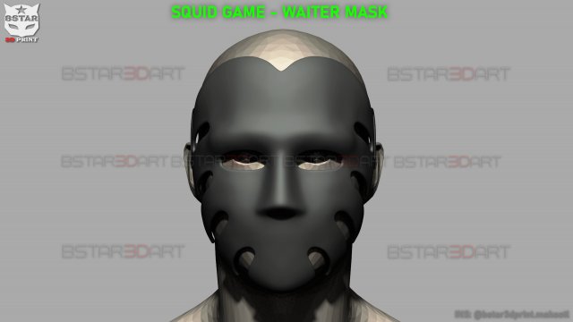 the waiter no29 mask - squid game mask 3d print model 3D-printmodel .c4d .max .obj .3ds .fbx .stl .blend 