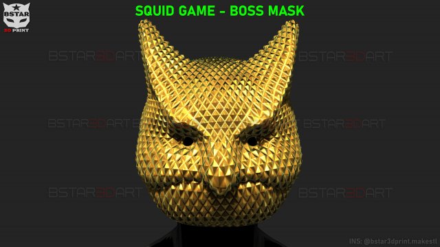 squid game mask - boss mask cosplay 3d print model Model do druku 3D .c4d .max .obj .3ds .fbx .stl .blend 